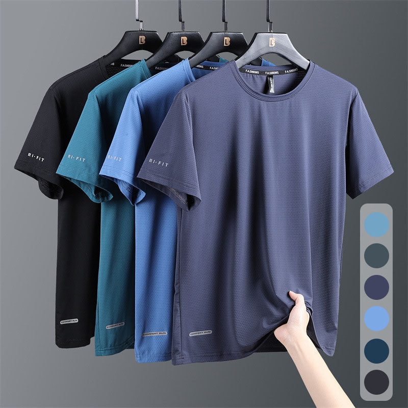 🎉Speciali estive🎉T-shirt girocollo in seta ghiaccio