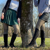 Collant caldi traslucidi finti con gambe impeccabili