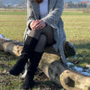 Collant caldi traslucidi finti con gambe impeccabili