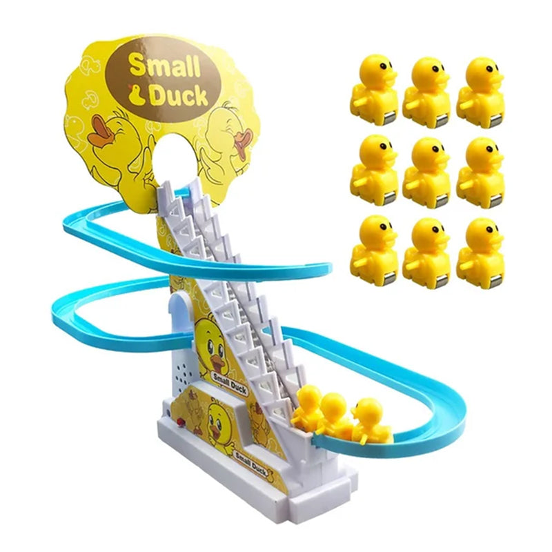 🦆Pista di scorrimento anatra elettrica con luci e musica