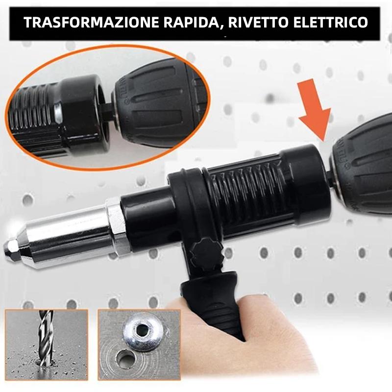 🔥vendita calda🔥Kit adattatore per pistola rivettatrice professionale 🛠 Con 4 bulloni per ugelli diversi