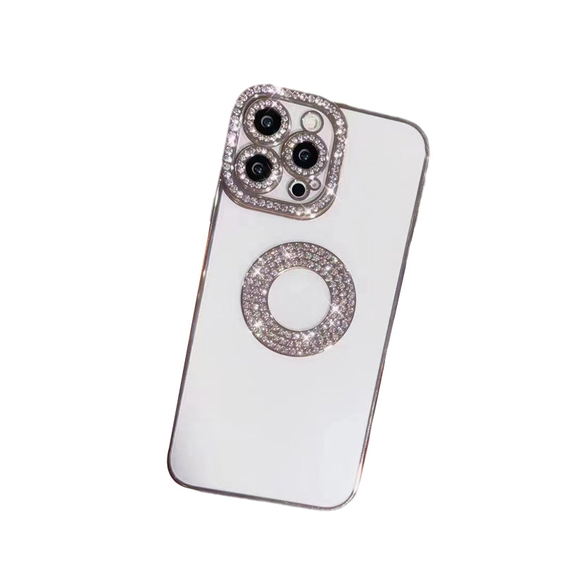 Custodia per iPhone con diamanti glitterati