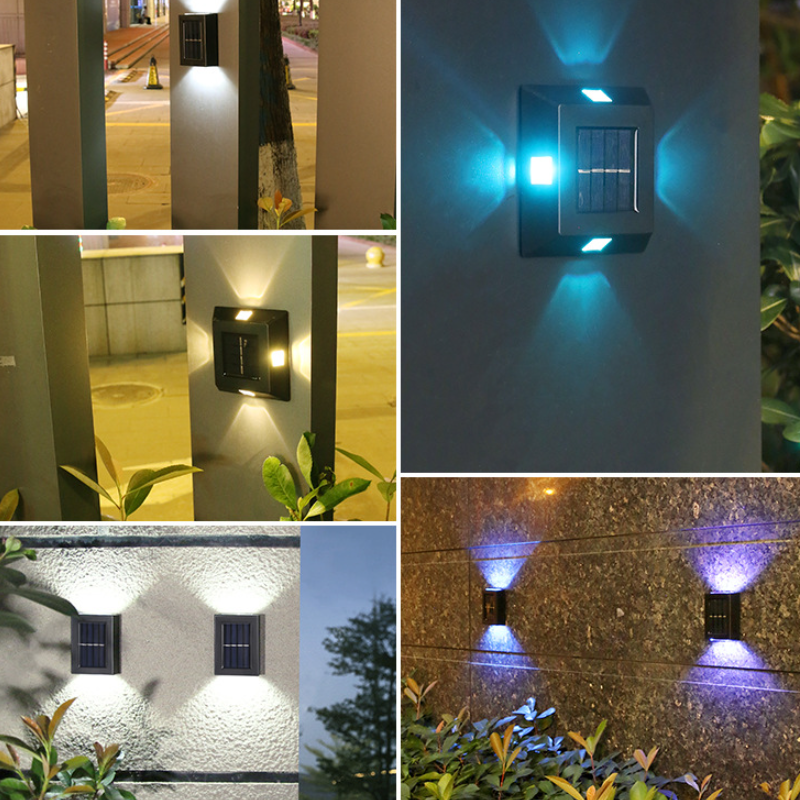 Lampada da percorso a parete solare per esterni