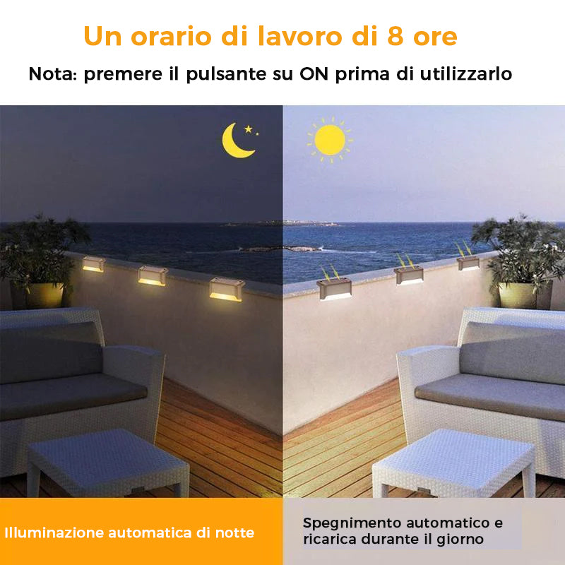 Lampada solare impermeabile per uso esterno