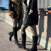 Collant caldi traslucidi finti con gambe impeccabili