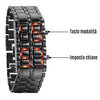 Orologio da uomo digitale con bracciale in acciaio inossidabile Lava LED