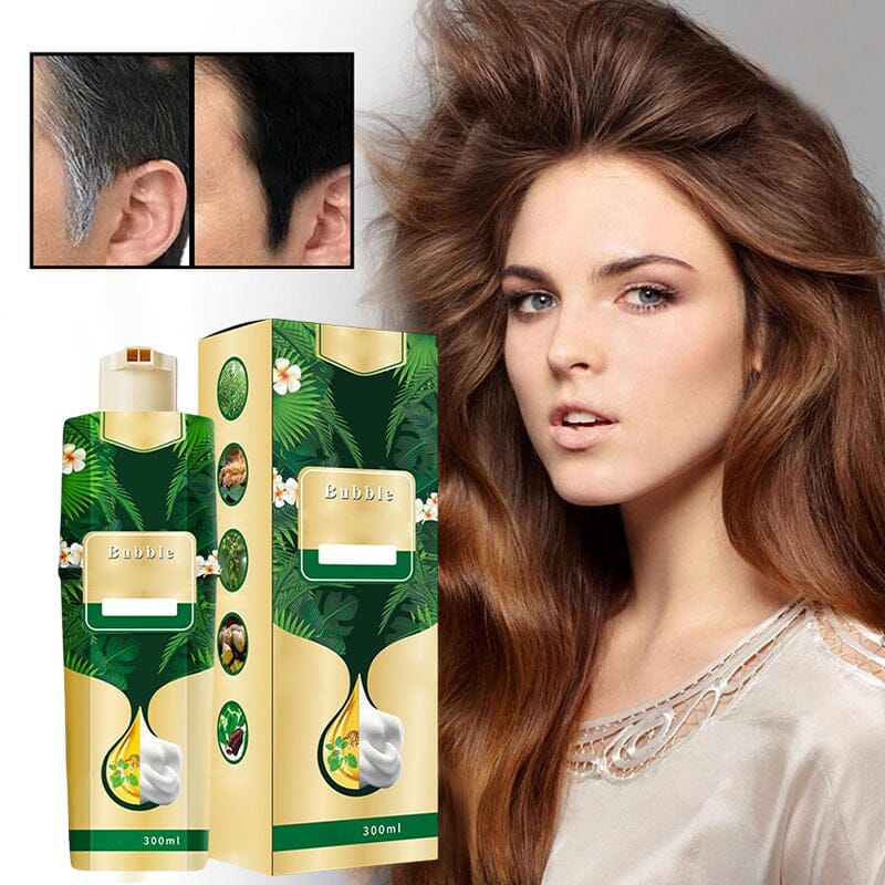 Shampoo colorante per capelli a bolle vegetali