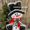Decorazione natalizia con pupazzo di neve