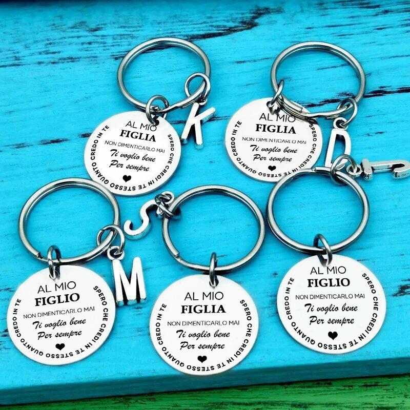 SANK®Bellissimo portachiavi con confezione regalo "Per mio figlio e mia figlia"