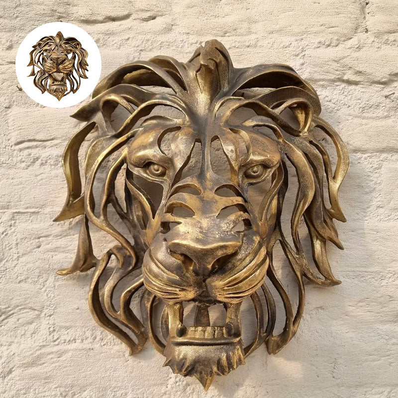 🦁Testa di leone da parete art