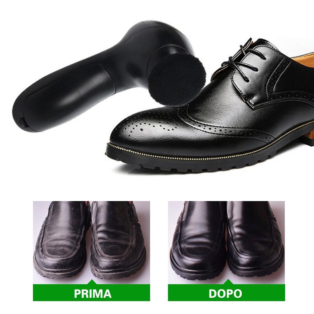 Lucidatrice elettrica per scarpe , 4 testine