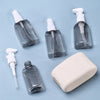 Set di flaconi da viaggio portatili con dispenser per shampoo