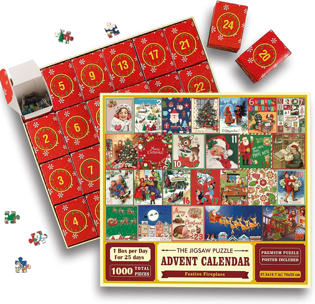 Calendario dell'Avvento di Natale Puzzle 1000 pezzi