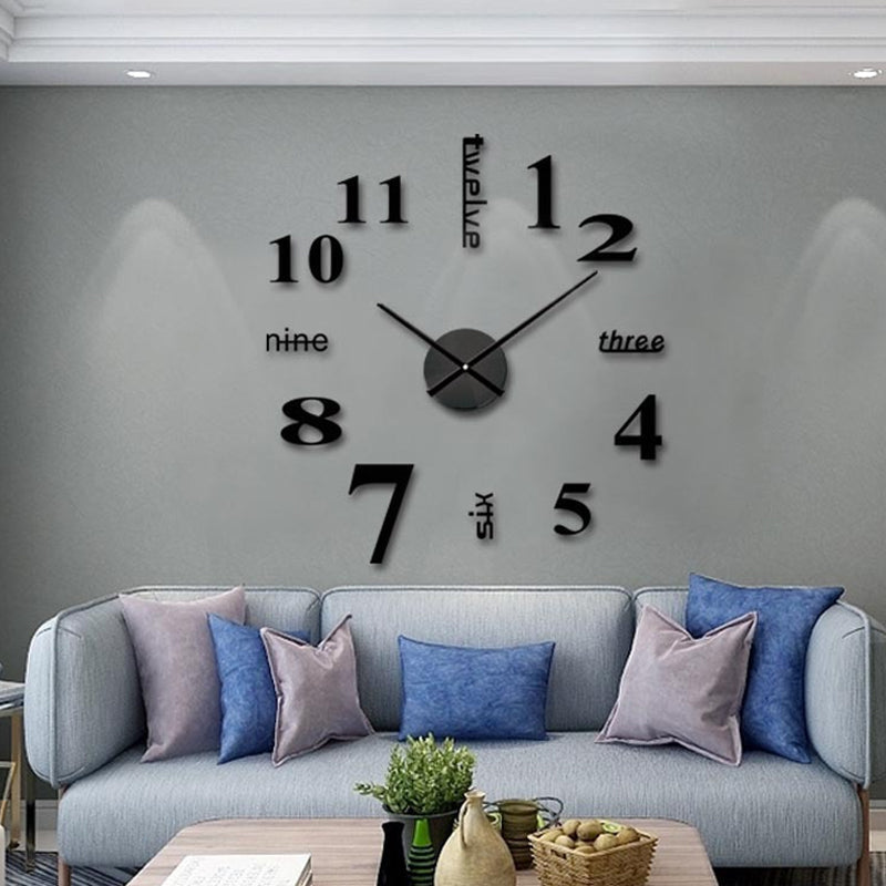 Orologio da parete moderno senza punzonatura fai-da-te