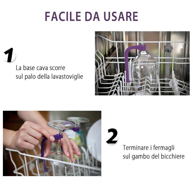 Supporto per Calice Bicchieri dei Vini Lavastoviglie 4 Pz