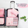 Set organizer per imballaggio bagagli (6 pezzi)
