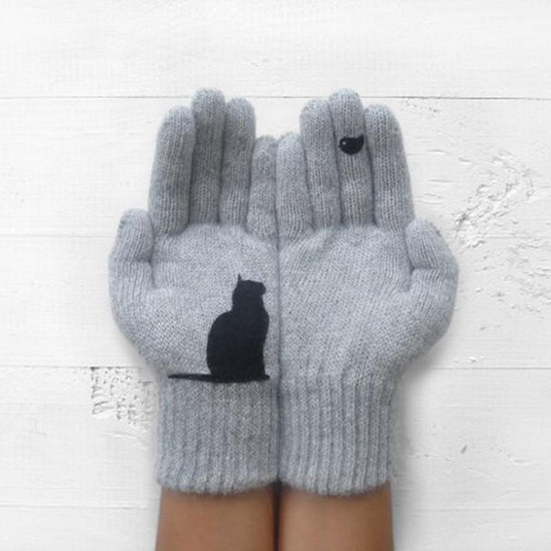 Guanti in Cotone Stile Gatto