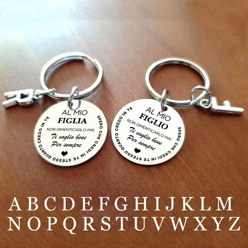 SANK®Bellissimo portachiavi con confezione regalo "Per mio figlio e mia figlia"