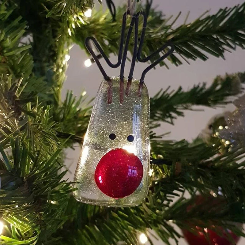 Decorazione per albero di Natale in vetro fuso