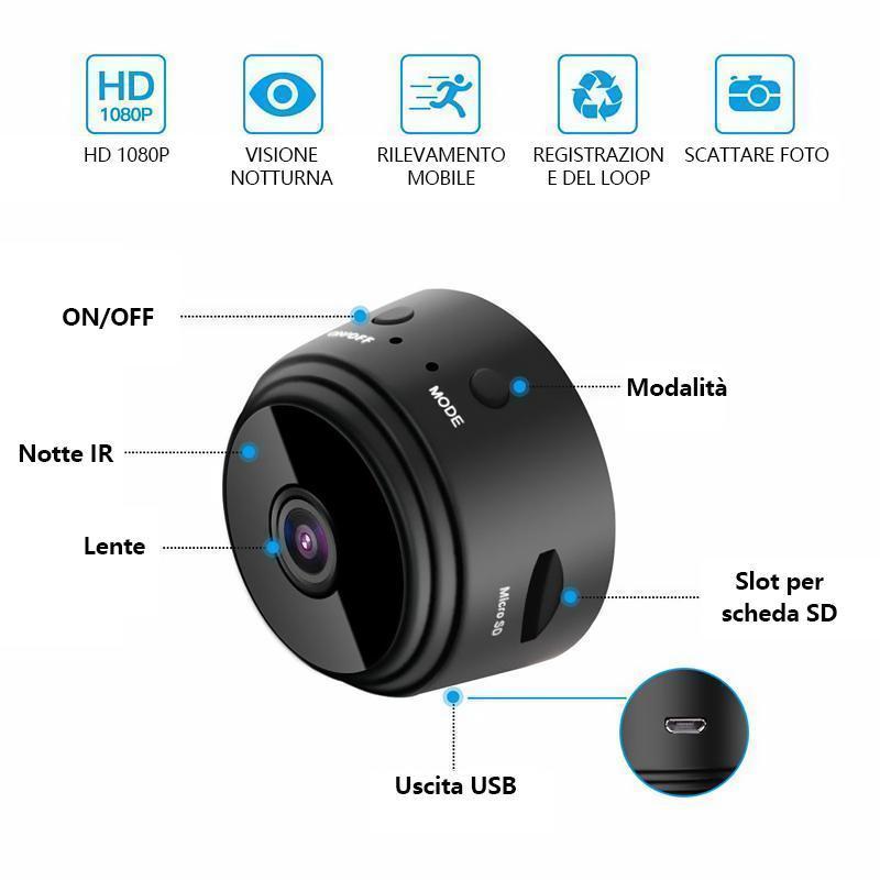 🔥 vendita calda 🔥Mini telecamera WiFi magnetica 1080p