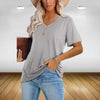 T-shirt casual con scollo a V da donna