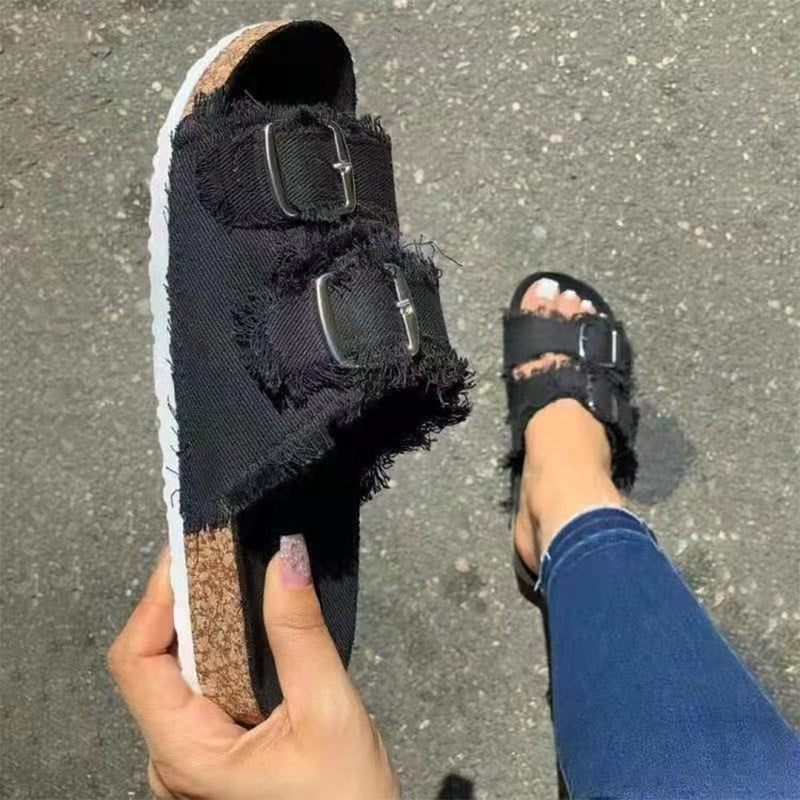Sandali Casual In Denim Estivo