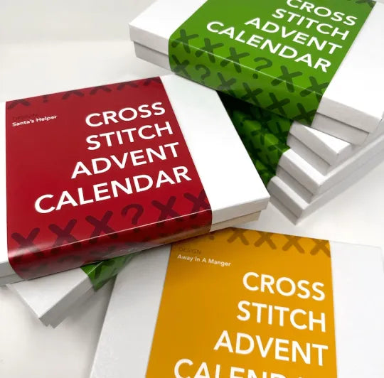 Calendario dell'Avvento a punto croce