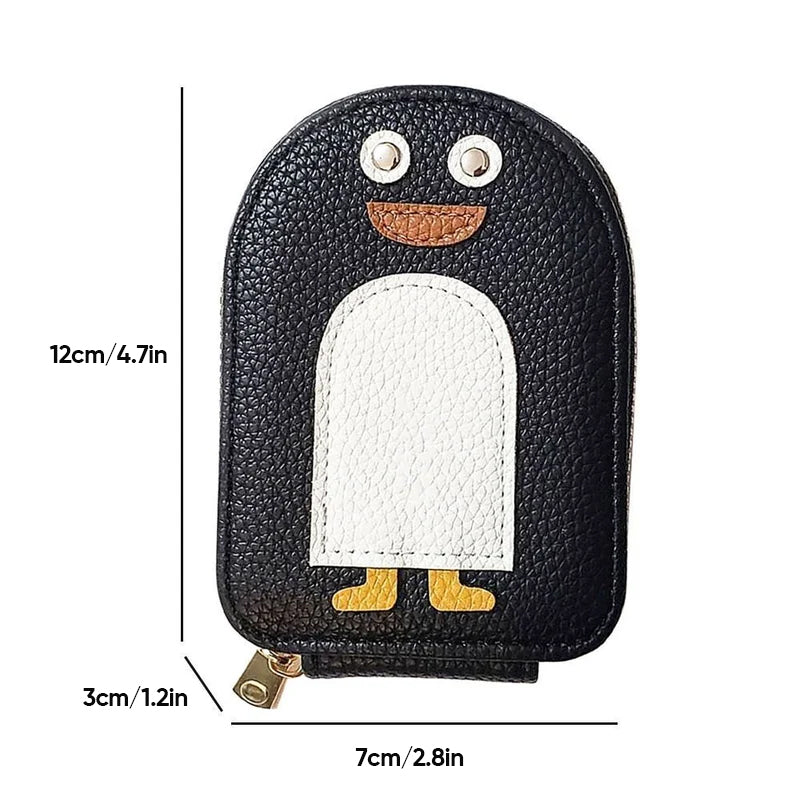 🐧Pinguini carini Portafoglio per carte di credito e monete in PU