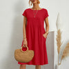Abito Girocollo Da Donna In Cotone