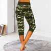 Pantaloni Capris con Coulisse e Stampa Mimetica