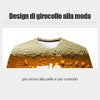 T-shirt manica corta con stampa 3D di bolle di birra
