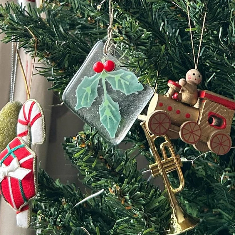 Decorazione per albero di Natale in vetro fuso