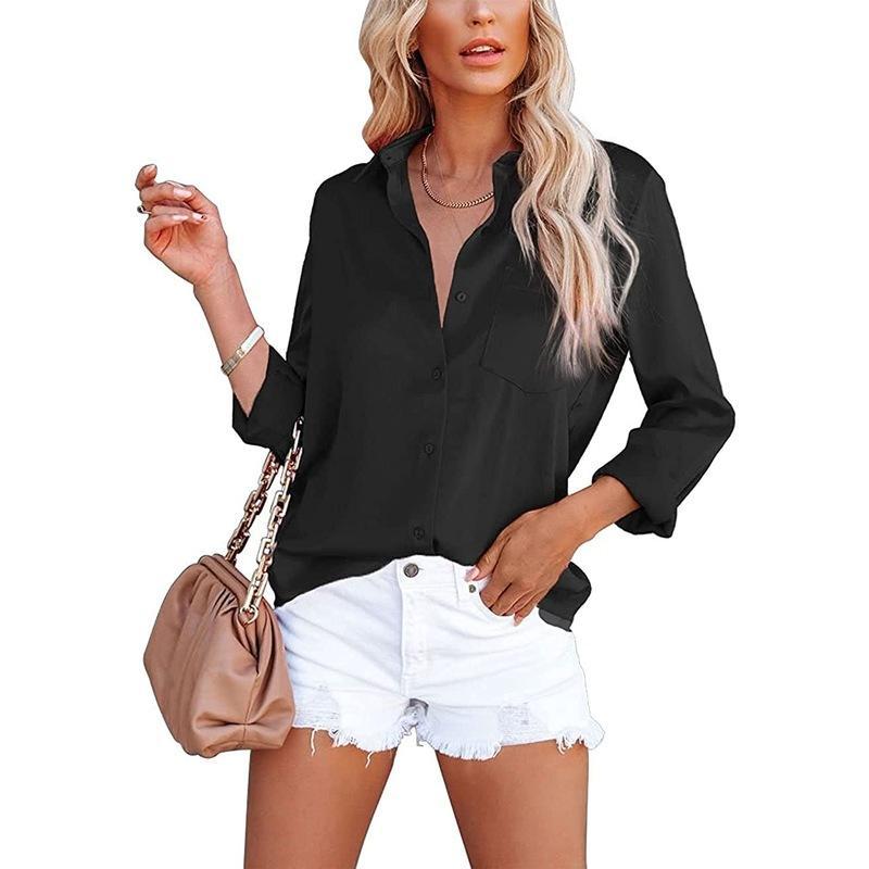 Elegante blusa monocolore primavera/estate