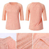 T-shirt con scollo rotondo in pizzo