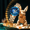 Orologio impermeabile da donna con quadrante con diamanti stellati