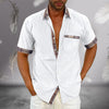 Camicia estiva da uomo con colletto scozzese casual