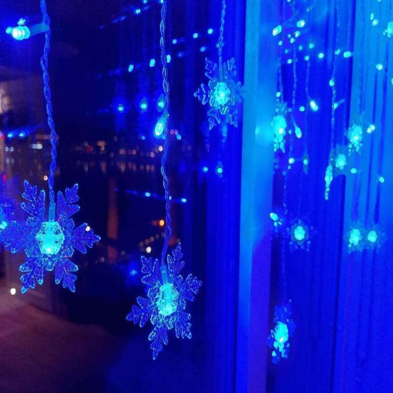 Luci a stringa LED con fiocco di neve per tende