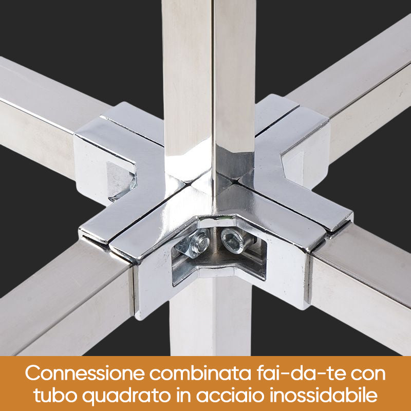 Connettore Tubo Quadrato Ascelteria connettore-tubo-quadrato-ascelteria