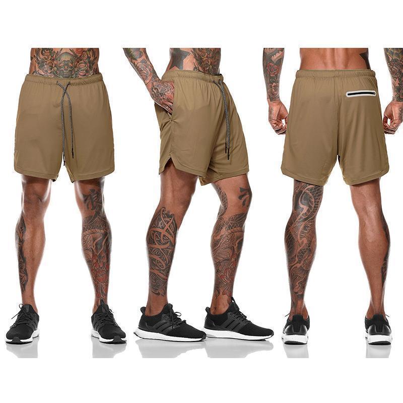 2-in-1 Pantaloncini Fitness Tascabili Sicuri