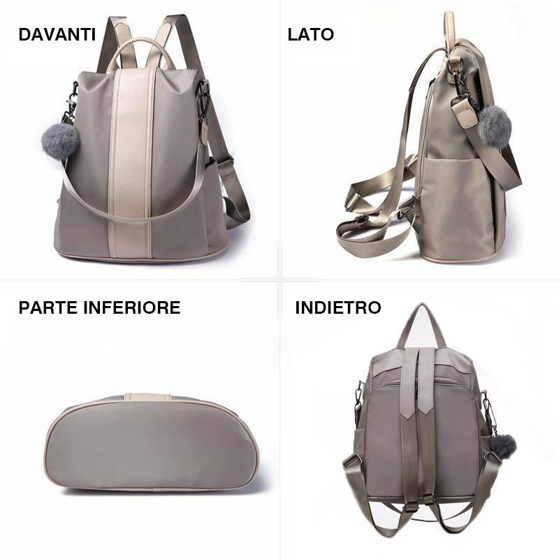 Zaino antifurto in nylon impermeabile