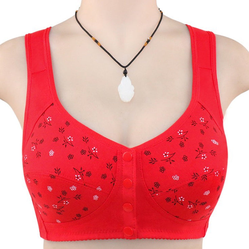 Comodo reggiseno con bottone frontale