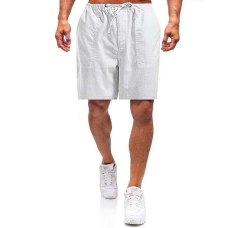 Pantaloncini Di Lino Casual Da Uomo Casual
