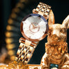 Orologio impermeabile da donna con quadrante con diamanti stellati
