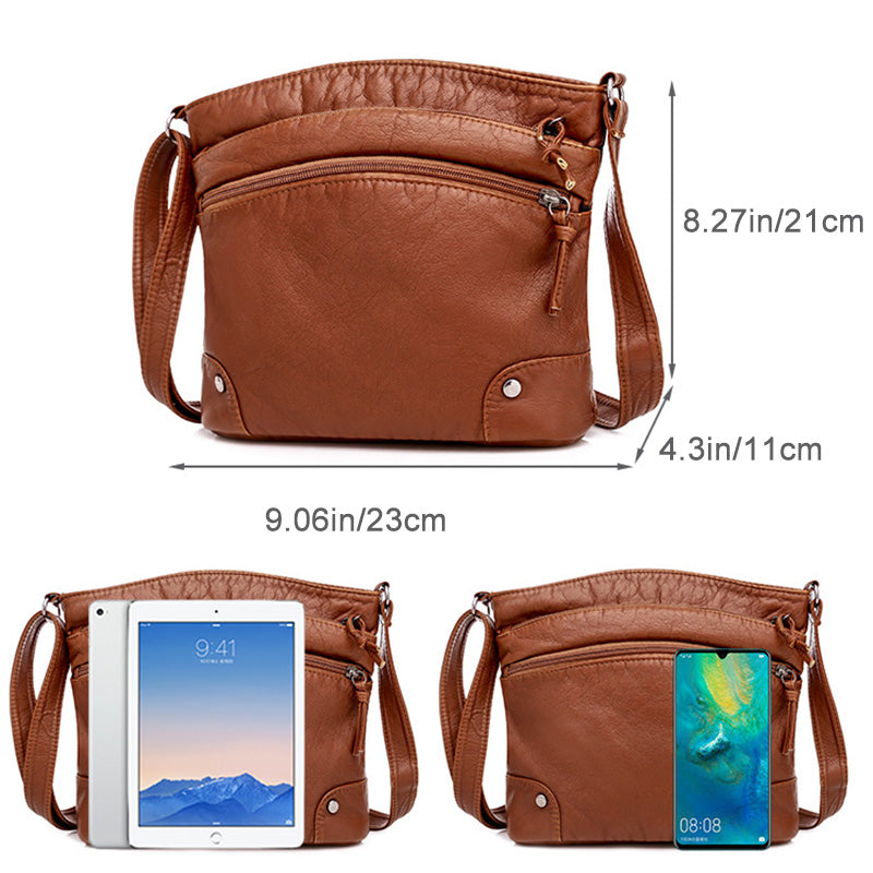 Borsa in pelle multiscomparto