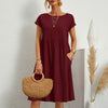 Abito Girocollo Da Donna In Cotone