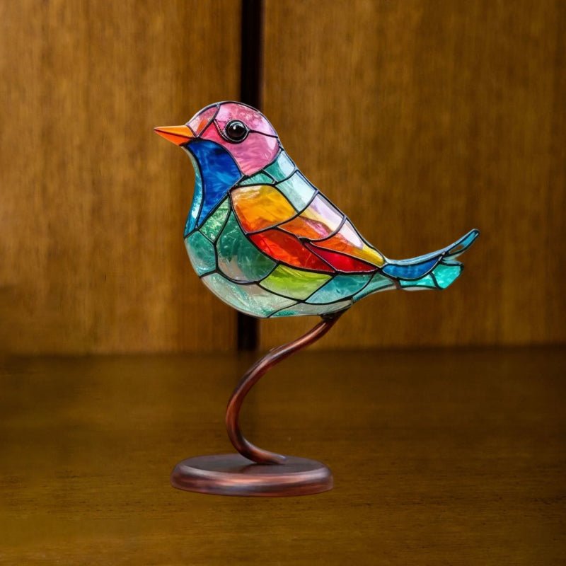 🐦Uccelli sui rami Ornamenti in vetro colorato
