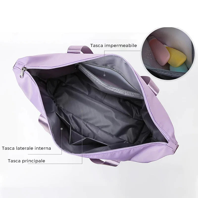 Borsa da viaggio per separazione bagnata a doppio strato ad alta capacità