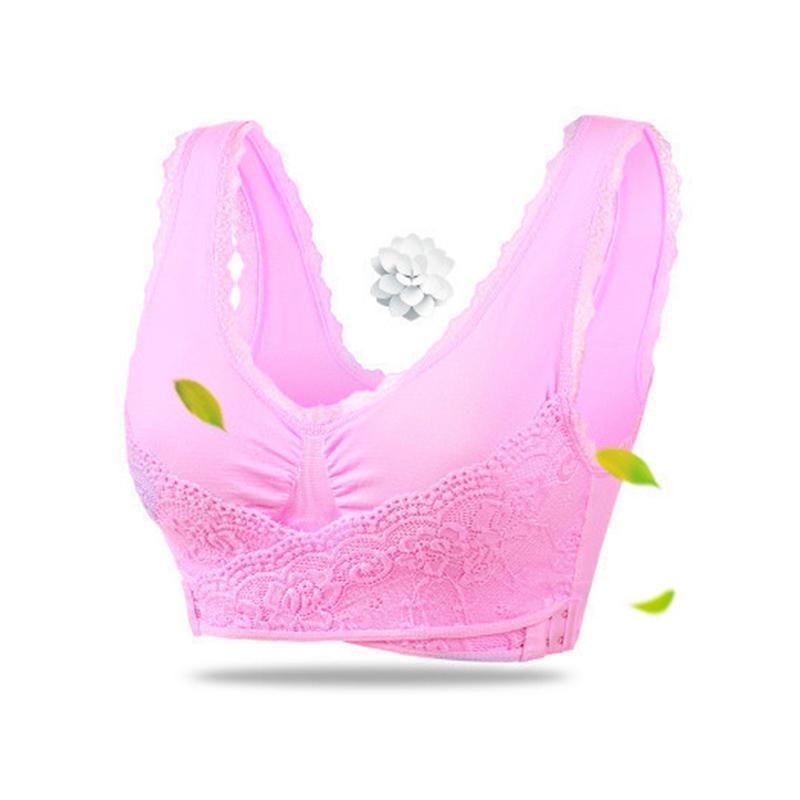 Reggiseno di sollevamento in pizzo con fibbia anteriore senza fili