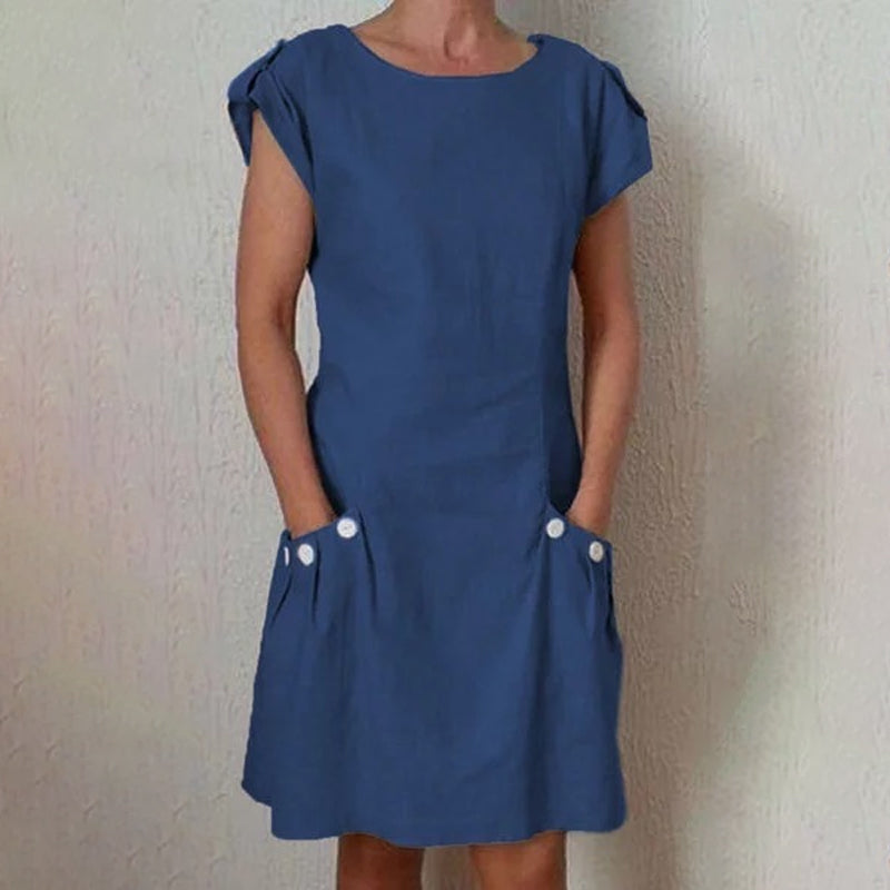 Abito casual alla moda in tinta unita