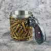 Boccale per birra in acciaio inox con motivo a proiettile